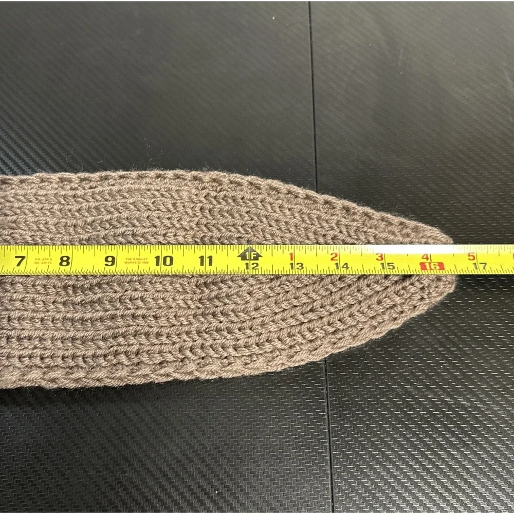 Crochet Headband One Size Ear Warmer Grey & Brown Fall Winter Handmade Lot Of 2